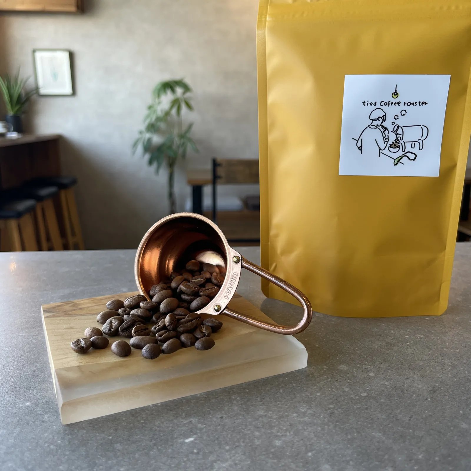 ties coffee roaster:コーヒー豆とパッケージ